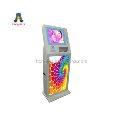 China Indoor Payment Kiosk With Card Dispenser / Kiosk Machine With A4 Printer for sale