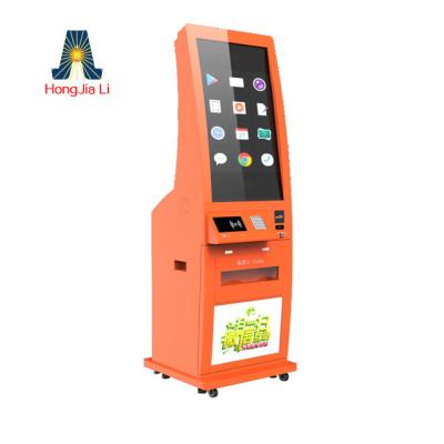 China Public Places Floor POS Self Service Bill Acceptor Ticket Printer Touch Screen Kiosk, A4 Printer Kiosk (HJL-3360) for sale