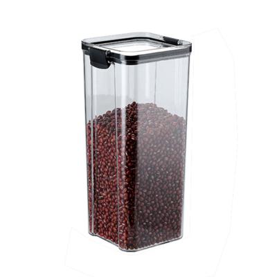 China Clear Dry Food Storage Jar Airtight Seal Airtight Cereal Container With Lid Sealed Jar for sale