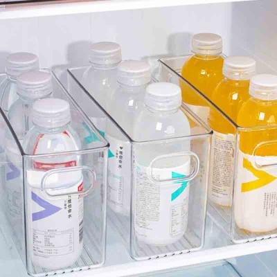 China Clear Plastic Organizer Rectangle Tall Fridge Freshness Storage Container for sale