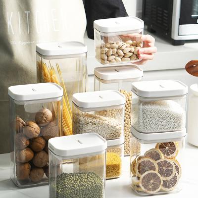 China Airtight Seal Storage Box Plastic Airtight Reservoir Vacuum Sealed Food Containers Bottle Organizer For Fridge for sale