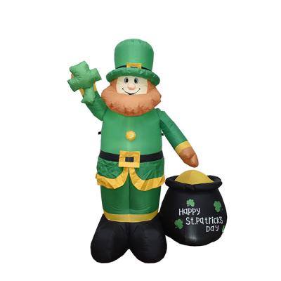 China Festival Stuff 180cm St. Patricks Days Inflatables With Build In LED Element Blow Up Inflatables For Outdoor Yard Garden Lawn Decoration for sale