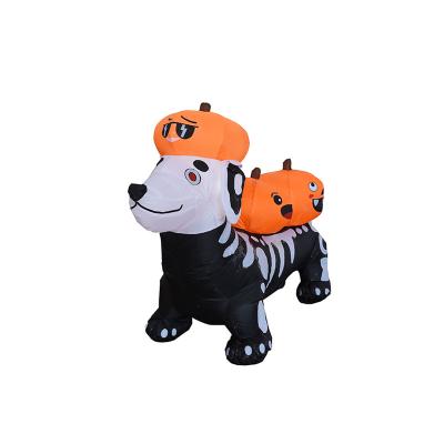 China Festival Stuff 160cm Halloween Inflatable Dog With Element LED Explosion Inflatables For Outdoor Halloween Yard Garden Lawn Decoration for sale