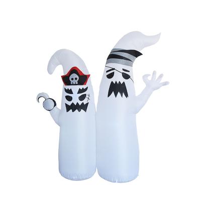 China Festival Stuff 240cm Halloween Inflatable Ghost With Element LED Explosion Inflatables For Outdoor Halloween Yard Garden Lawn Decoration for sale