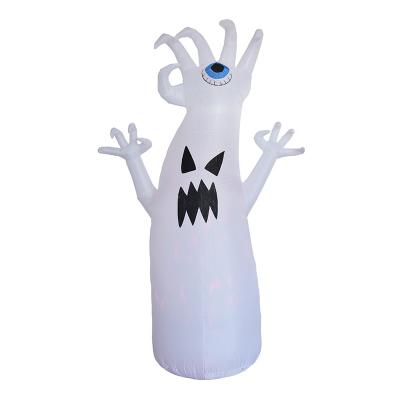 China Festival Stuff 240cm Halloween Inflatable Ghost With Element LED Explosion Inflatables For Outdoor Halloween Yard Garden Lawn Decoration for sale