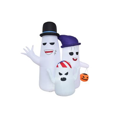 China Festival Stuff 240cm Halloween Inflatable Ghost With Element LED Explosion Inflatables For Outdoor Halloween Yard Garden Lawn Decoration for sale