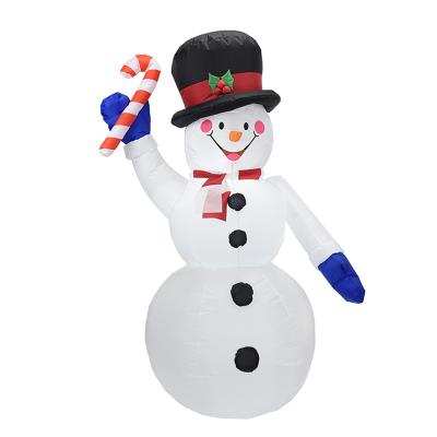 China Popular Christmas Gift 155cm Christmas Decoration Inflatable Snowman Outdoor Element Blow Up Inflatables For Outdoor Christmas Lawn Decoration for sale