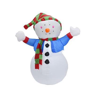 China Popular Christmas Gift 120cm Christmas Decoration Inflatable Snowman Outdoor Element Blow Up Inflatables For Outdoor Christmas Lawn Decoration for sale