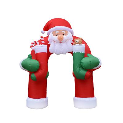 China Popular Christmas Gift 360cm Christmas Decoration Inflatable Arch Element Outdoor LED Blow Up Inflatables For Outdoor Xmas Yard Lawn Decoration for sale