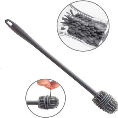 Chine 55g Brosses à bouteilles en silicone Brosses à nettoyer pour le lavage à la main Bouteilles d'eau et verres à vendre