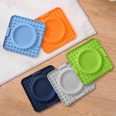 China Customized Color Silicone Pet Feeding Plate for Dog and Cat Licking Pad in 2024 for sale