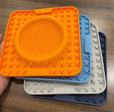 China 20CM*20CM Silicone Pet Feeder for Dog and Cat Licking Pad Made of Silicone Material for sale