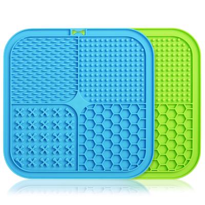 China Silicone Pet Lick Mat With Suction Cups Perfect for Slow Feeder Dog Bowls and Bathing for sale