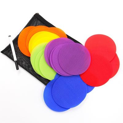 China FREE SAMPLE Colorful Adhesive Hook And Loop Circle Mat Marker Carpet Sitting Spots For Classroom for sale