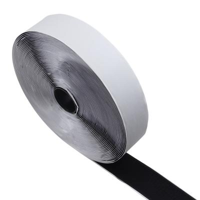 China FREE SAMPLE Nylon Hook And Loop Tape Self Adhesive Viable Hook And Loop Fastener Strap With Glue for sale