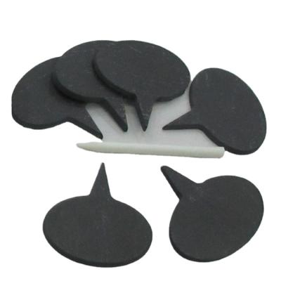 China Black Stone Stocked Tableware Slate Cheese Marker Labels Tableware for sale