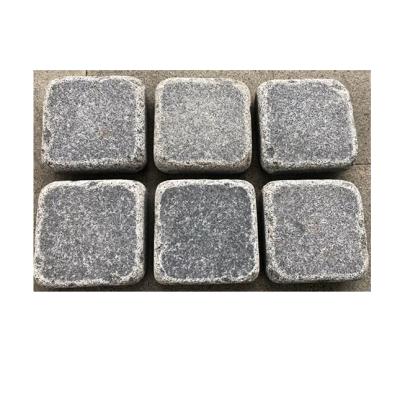 China Decorate factory supply G654 tumbled cube stone for garden plaza building pineapple paver for sale