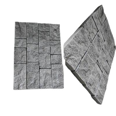 China Landscaping China Gray Granite Mesh Paving Driveway Paver Granite Cheap for sale