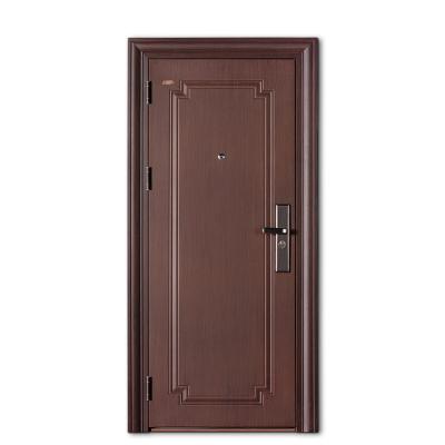 China Anti-theft single security front door steel exterior high quality front entry entrance doors for apartment for sale