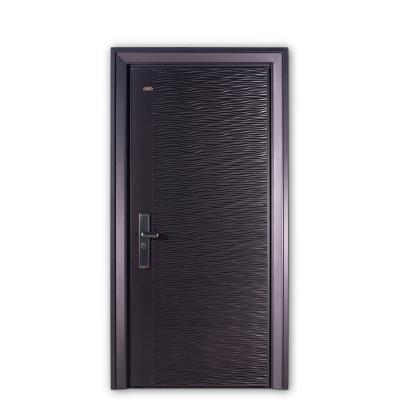 China Modern Fashion Anti Theft Steel Esidential Entry Doors Base Track Security Door for sale