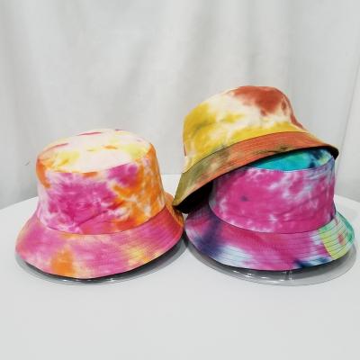 China 2021 New Fashion Rainbow Dye Link Plush Fisherman Hat Woman Cotton Bucket Hat Girl's Hot Sale Reversible Safari Hat Fisherman for sale