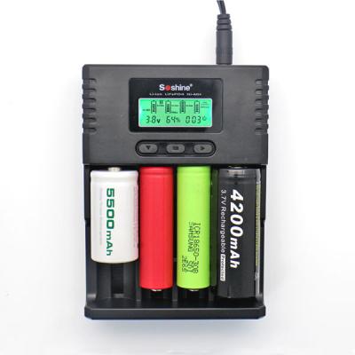 China Ladegerät Soshine H4 LCD für Li-ion/NiMH/LiIFePO4 Batterie 14500 18350 18650 26650 AA AAA C zu verkaufen