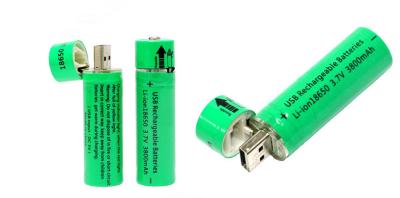 China 3.7V Li-ion 18650 3800mAh rechargeable standard usb battery rechargeable 18650 usb battery for sale