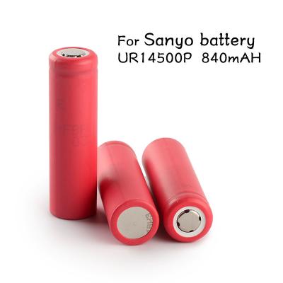 China Echtes Sanyo 14500 dampfen Akku der hohen Kapazität 3.7V Sanyo UR14500P 840mAh Sanyo 14500 ecig Umb.-Batterien auf zu verkaufen