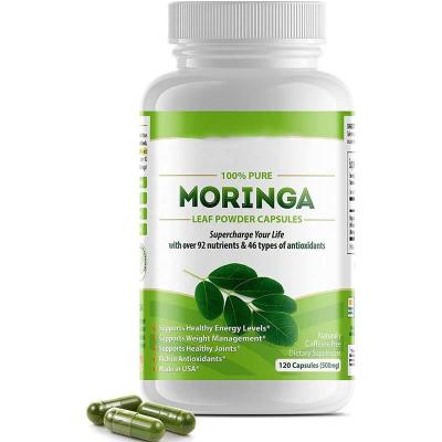 China OEM/ODM 100% Pure Natural Organic Weight Loss Moringa Leaves Powder Capsules Weight Management Weight Loss Capsules for sale