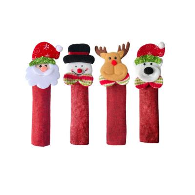 China 2021 Christmas Home Canvas Decoration - Red Canvas Made - 8 Handle Set Cover for sale