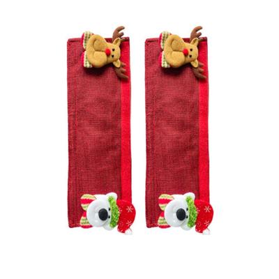 China Christmas Decoration Handle Cover Device Canvas Christmas Ornaments Kitchen Dress for sale