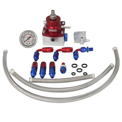 China Kyostar Performance Aluminum Auto Fuel Pressure Regulator 30~75 PSI With AN6 Gauge And Fitting for sale