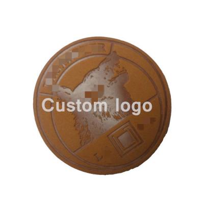 China Fashion Sustainable Garment Accessories Round Shape High Quality Iron On Leather Patches for sale