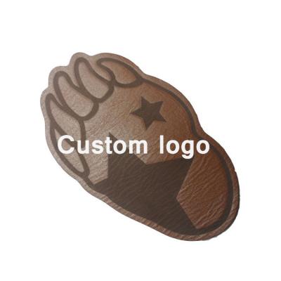 China Durable Fashion Garment Accessories Custom Leather Label Apparel Patches for sale