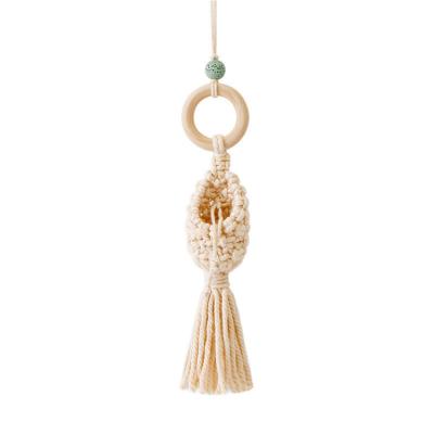 China New Good Design Eco-friendly Material Flat Net Pendant Woven Tassel Car Diffuser Of Essential Oil for sale