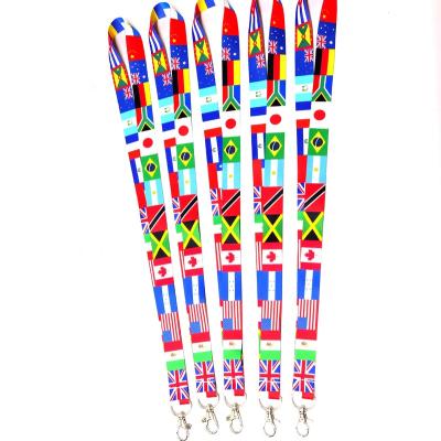 China Eco-Friendly Material Colorful Polyester Lanyard String String Braided Neck Lanyard Long For Cell Phone ID Name Tag Badge Holders Work Card for sale