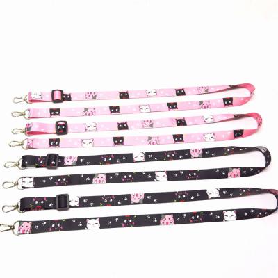 China Cute Cheap High Quality Multi Material Eco-friendly Neck Strap Eco-Friendly Cute Cartoon Polyester Neck Straps Nylon Sublimation Neck Strap Lanyard for sale