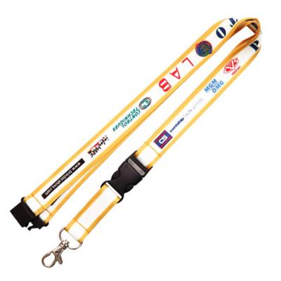 China Custom Logo Personalized Nylon Lanyards Eco-friendly Material Manufacturer Neck Strap Key Chain With Custom Logo Polyester Lanyard for sale