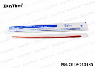 China Sterilized Red Latex Urethral Catheter Silicone Coated Size Fr6 To Fr30 Urology Catheters for sale