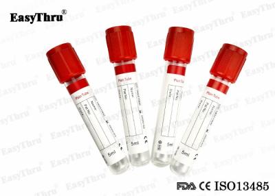 China PET Vacuum Blood Collection Tube , Red Top Blood Tube Without Additive 2ml To 10ml for sale