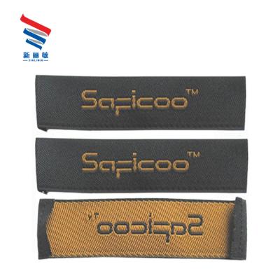 China Sustainable Brand Custom End Folded Textile Satin Woven Luxury Neck Labels For Garment Clothing for sale