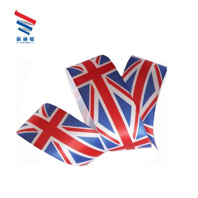 China Durable National Country Red and White British Spot Flag Ribbon for England for sale