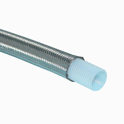 China Flexible Corrosion Resistance 304 Stainless Steel Wire Braiding Ptfe Metal Hydraulic Hose for sale