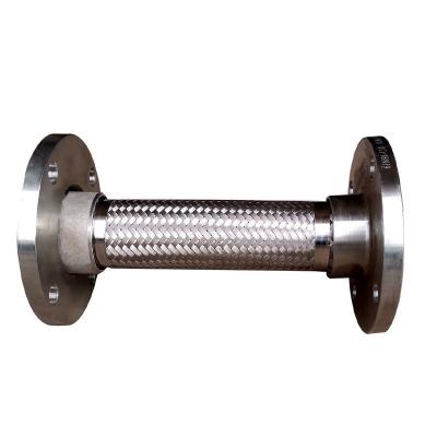 China Corrosion Resistance Stainless Steel Hose Flange Connection Metal 304 Braided Flexible Corrugated Hose for sale