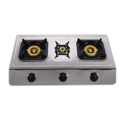 China High efficiency wholesale cooktops high quality 3 burner stainless steel lpg gas cooking stove for sale