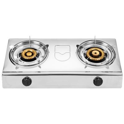 China Household Round Shape High Quality White Stove Two Burner Kitchen Stove Gas Stove for sale