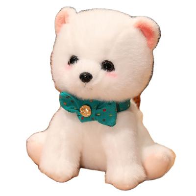 China Cheap Stuffed Plush Professional Manufacture White Hair Cotton Plush Dog Toys for sale