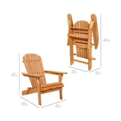 China Hot Selling Eco-Friendly Outdoor Morden Garden Beach Folding Adirondack Wooden Chair for sale