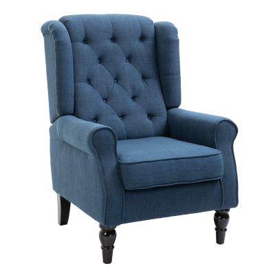 China Wholesale Modern Comfortable Nordic Style Living Room Leisure Chair Sofa Fabric Wingback Chair Slight Burn Sofa Chairs With Tufted Cushion for sale