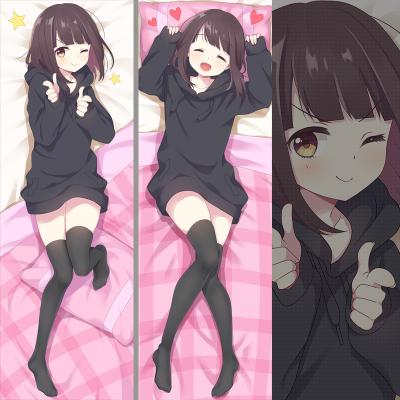 China Custom Disposable Cute Anime Girl Menhera chan Dakimakura Pillow Case for sale